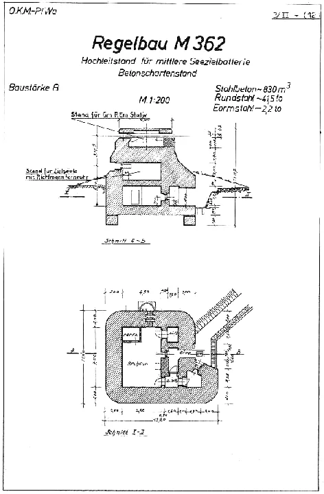 Plantegning af bunkertype m362