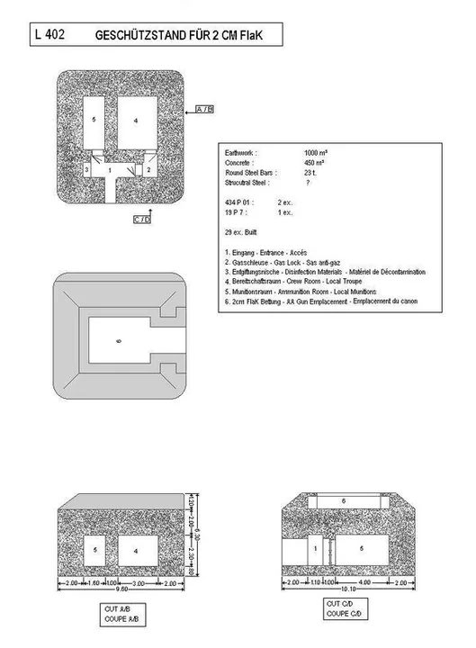 Plantegning af bunkertype l402