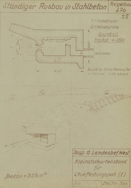 Plantegning af bunkertype 676