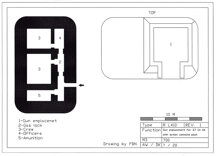 Plantegning af bunkertype l410
