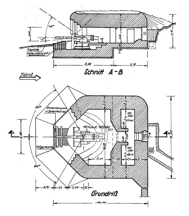 Plantegning af bunkertype 686