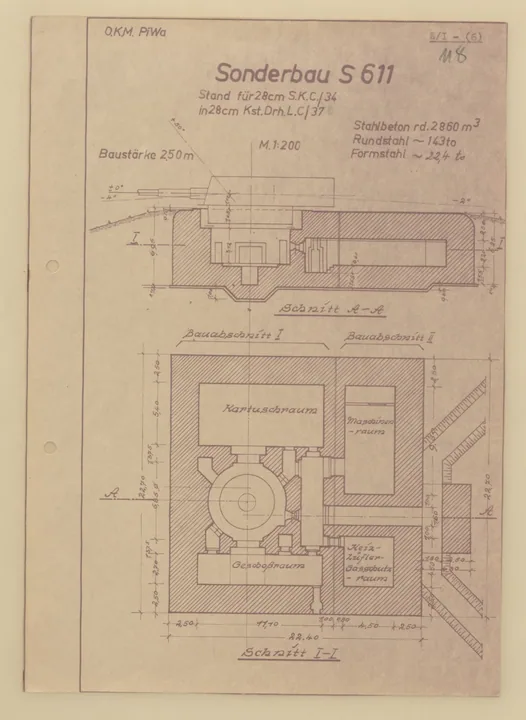 Plantegning af bunkertype s611