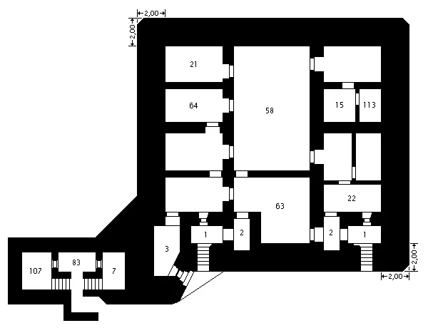 Plantegning af bunkertype l408a