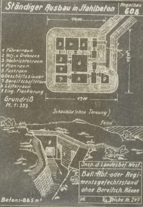 Plantegning af bunkertype 608