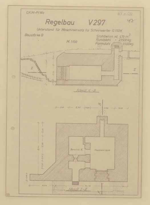 Plantegning af bunkertype v297