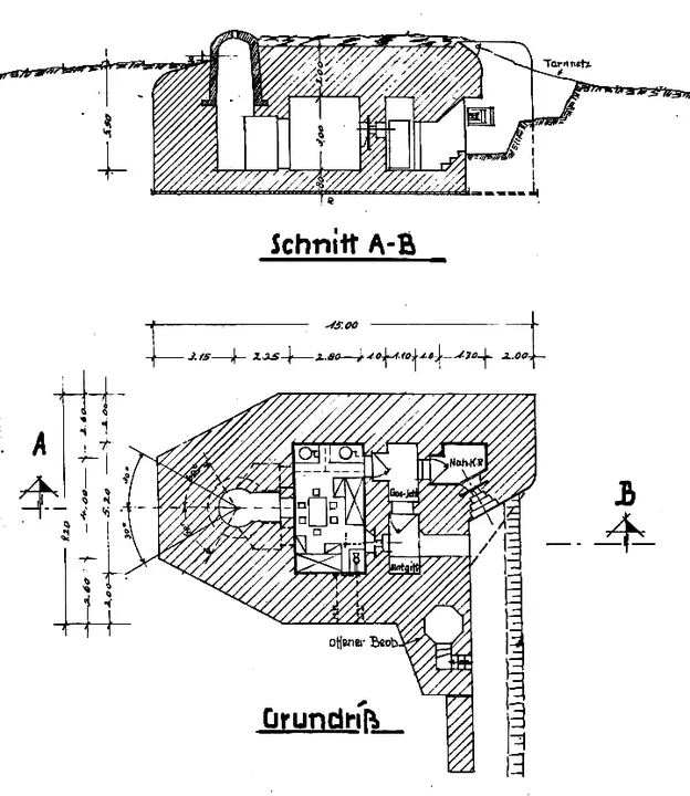 Plantegning af bunkertype 648