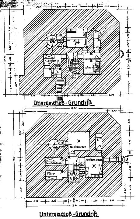 Plantegning af bunkertype 136