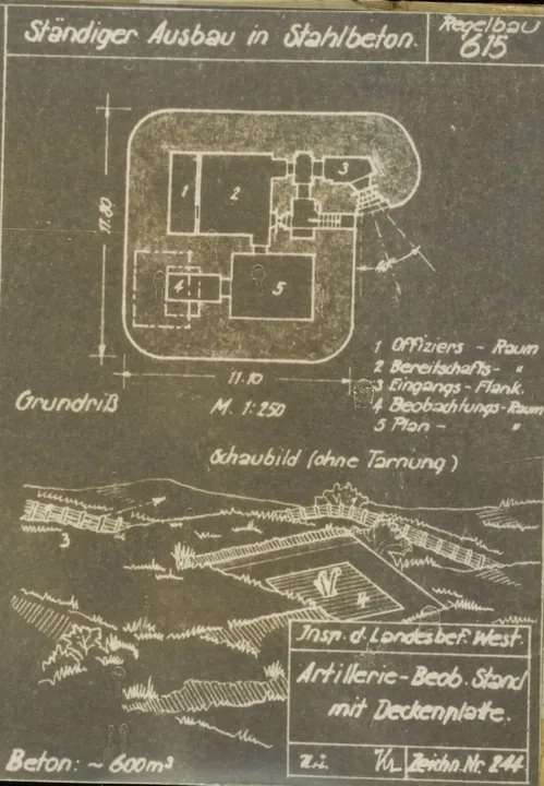 Plantegning af bunkertype 615