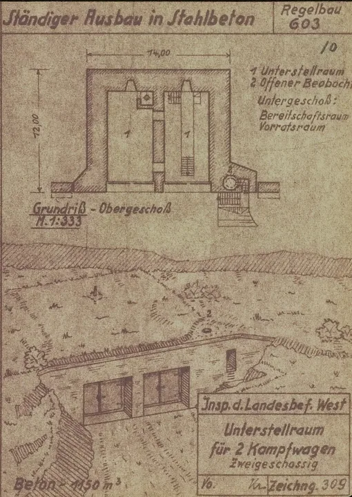 Plantegning af bunkertype 603
