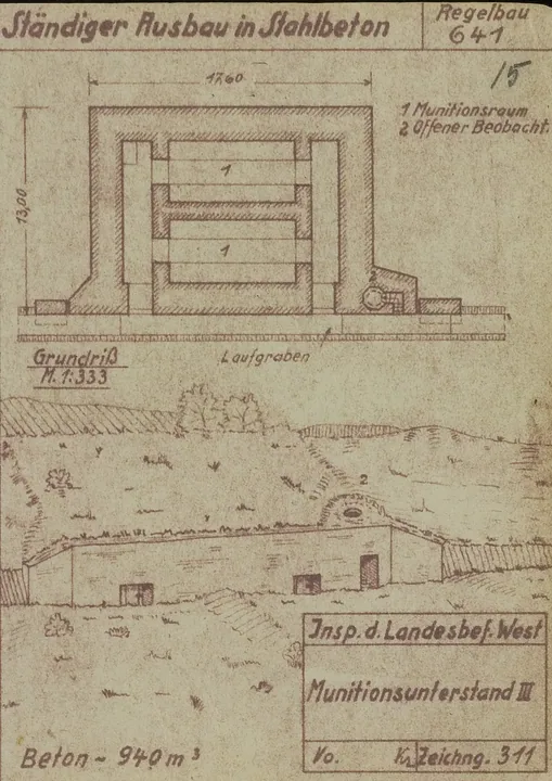 Plantegning af bunkertype 641
