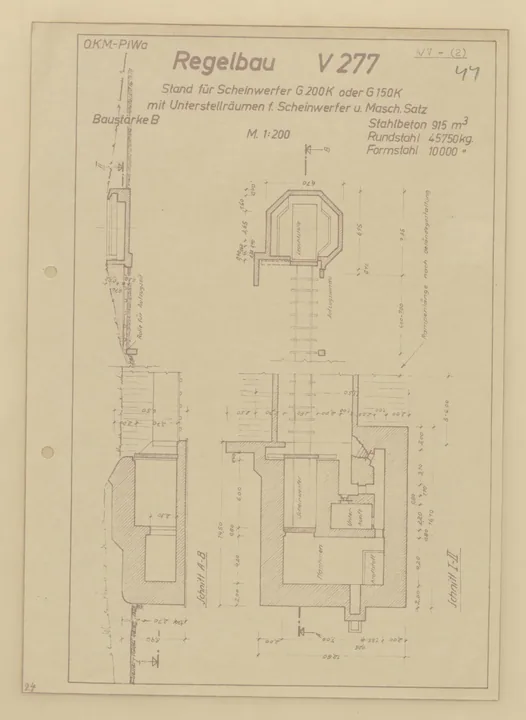 Plantegning af bunkertype v277