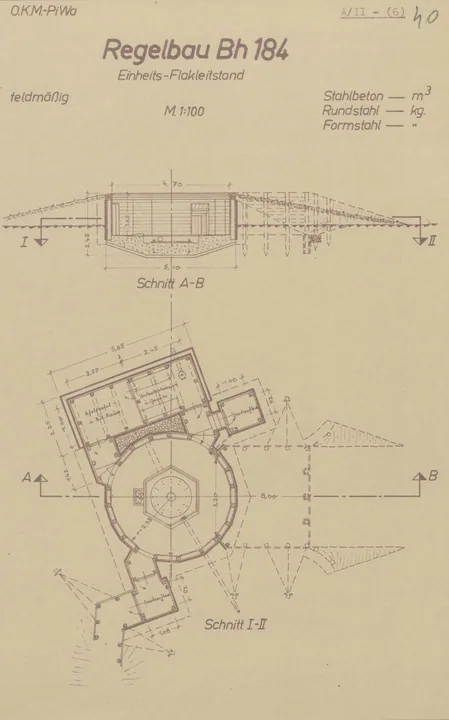 Plantegning af bunkertype bh184