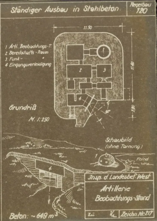 Plantegning af bunkertype 120