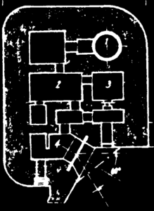 Plantegning af Regelbau 120 – Artilleri observationsbunker med observationstårn